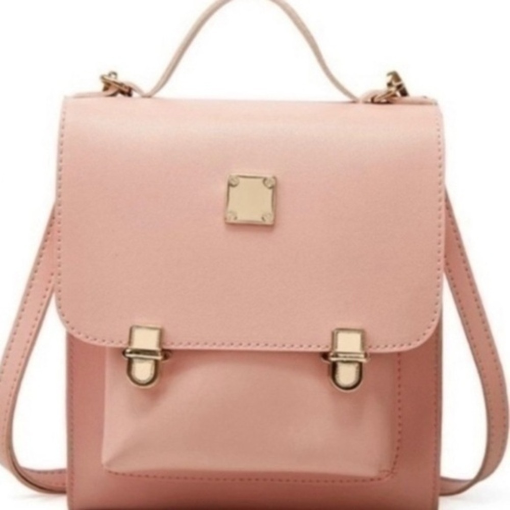 Light Pink Handbag/Backpack & Scarf